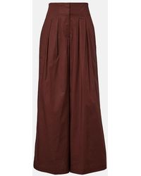 Adriana Degreas - Cotton-Blend Wide-Leg Pants - Lyst