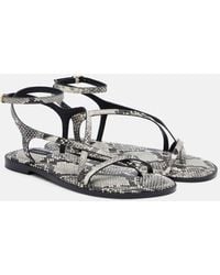 A.Emery - Edna Snake-Effect Leather Sandals - Lyst