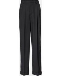 Polo Ralph Lauren - High-Rise Wool-Blend Straight Pants - Lyst