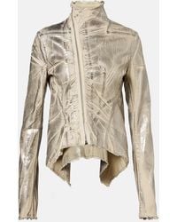 Rick Owens - Naska Gary Distressed Coated Denim Jacket - Lyst