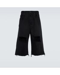 Balenciaga - Denim Shorts - Lyst