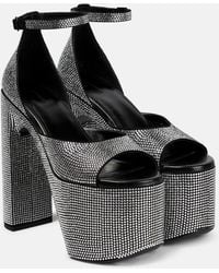 Balenciaga - Camden Embellished Leather Platform Sandals - Lyst