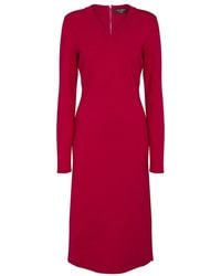 Dolce & Gabbana - Stretch-Wool Midi Dress - Lyst