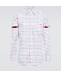 Thom Browne - Checked Cotton Poplin Armband Shirt - Lyst