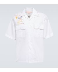 Marni - Embroidered Cotton Bowling Shirt - Lyst