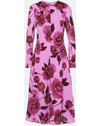Erdem - Midikleid Aus Crepe - Lyst
