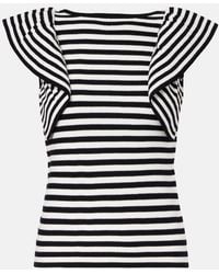 Max Mara - Vieste Ruffled Striped Top - Lyst