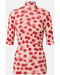 Stella McCartney - Printed Mesh T-Shirt - Lyst