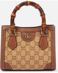 Gucci - Diana Small Gg Canvas Tote Bag - Lyst