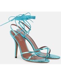 Paris Texas - Sandalen Linda 105 Aus Metallic-Leder - Lyst