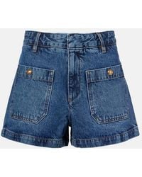 FRAME - Cruise High-Rise Denim Shorts - Lyst