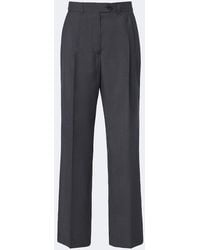 Prada - Pleated Wool And Mohair Straight Pants - Lyst