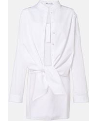 Alaïa - Cotton Poplin Blouse - Lyst