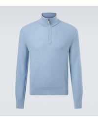 ZEGNA - Jersey De Cachemir Con Cremallera Parcial - Lyst