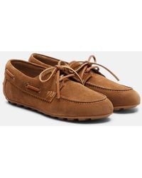 Hogan - H693 Suede Boat Shoes - Lyst