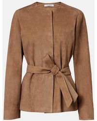 Max Mara - Abito Belted Suede Jacket - Lyst