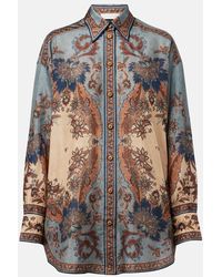 Zimmermann - Camisa De Seda Con Paisley - Lyst