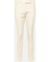 Valentino - Pantaloni regular in Crepe Couture - Lyst