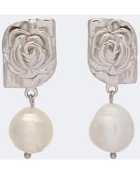 Magda Butrym - Floral Faux-Pearl Drop Earrings - Lyst