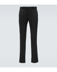 Gucci - Gg Cotton-Blend Straight Pants - Lyst