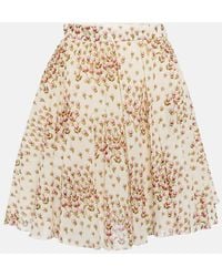 Giambattista Valli - Floral High-rise Cotton Miniskirt - Lyst