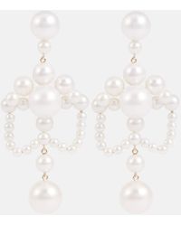 Sophie Bille Brahe - Grand Chateau De Perles 14kt Gold Earrings With Pearls - Lyst