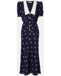 Alessandra Rich - Dress With Decorative Print - Lyst
