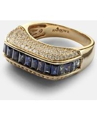 Rainbow K - Ring Empress Aus 18Kt Gelbgold Mit Diamanten Und Saphiren - Lyst