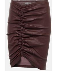 Stouls - Mouna Ruched Leather Miniskirt - Lyst