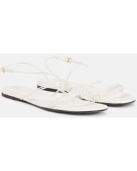 KHAITE - Loop Leather Sandals - Lyst