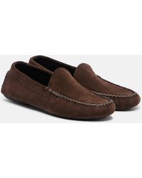 The Row - Lucca Suede Loafers - Lyst