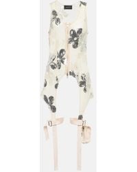 Simone Rocha - Sequined Zip-Up Tulle Top - Lyst