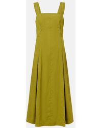 Vince - Linen-Blend Midi Dress - Lyst