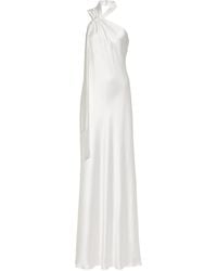 Galvan London Robe de mariée Ushuaia en satin de soie - Blanc