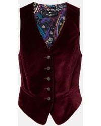 Etro - Chaleco De Terciopelo De Algodon - Lyst