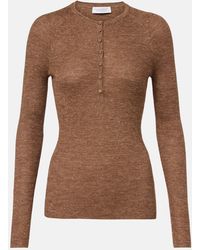 Gabriela Hearst - Anges Cashmere, Silk, And Hemp Henley Shirt - Lyst
