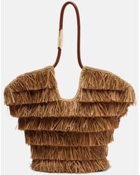 Zimmermann - Tote Bag Goldentime Medium Aus Raffiabast - Lyst