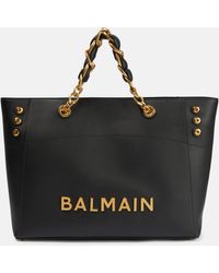 Balmain - 1945 Soft Leather Shopper Bag - Lyst