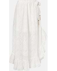 Zimmermann - Daylight Ruffled Cotton-Blend Maxi Skirt - Lyst