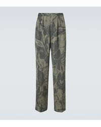 Dries Van Noten - Printed Straight Pants - Lyst