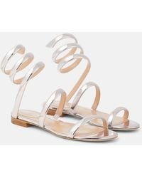 Rene Caovilla - Cleo Mirrored Leather Sandals - Lyst