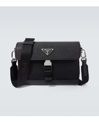 Prada - Messenger Bag aus Re-Nylon mit Leder - Lyst
