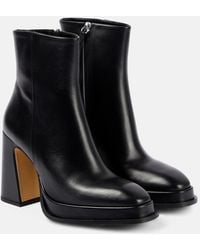 Souliers Martinez - Nova Chueca Leather Ankle Boots - Lyst