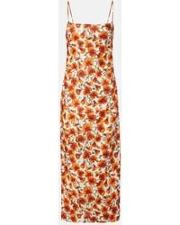 SIR. - Floral Linen Midi Dress - Lyst