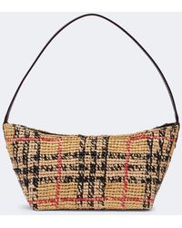 Burberry - Margate Mini Raffia Shoulder Bag - Lyst