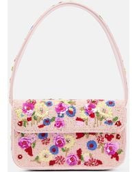 STAUD - Tommy Floral Beaded Shoulder Bag - Lyst