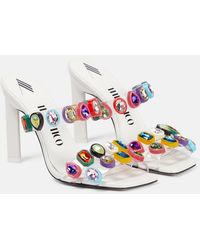 The Attico - Nanci Embellished Pvc Mules - Lyst