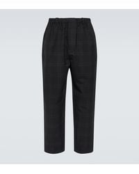 Lemaire - Checked Wool Seersucker Pants - Lyst