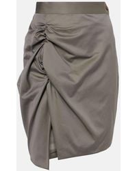 Vivienne Westwood - Side Panther Cotton Satin Miniskirt - Lyst