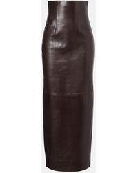 KHAITE - Loxley Leather Maxi Skirt - Lyst